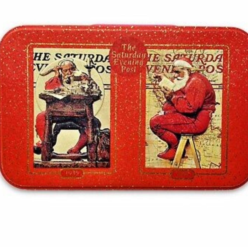 Norman Rockwell Saturday Evening Post Nostalgic Christmas Santa Playing Cards